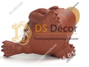 Cóc 3 chân ngậm tiền màu đỏ DTT10