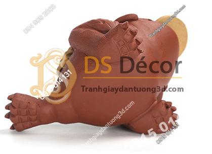 Cóc 3 chân ngậm tiền màu đỏ DTT10