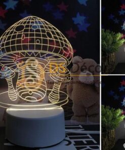 Đèn led 3d trang trí quà tặng độc đáo DTT11 - nấm