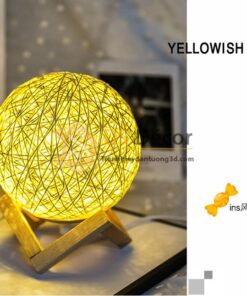 Đèn tròn cầu mây phát sáng 360 độ lãng mạn DPS2 vàng