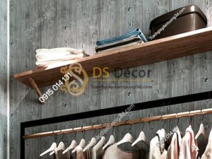 Giấy dán tường giả gỗ xám nâu 3D202 màu xám