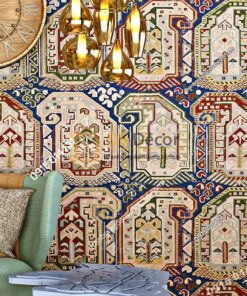 Giấy dán tường giả gạch Bohemian Tây Tạng độc đáo 3D208