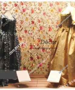 Giấy dán từng hoa ánh kim cho tiệm váy cưới 3D203