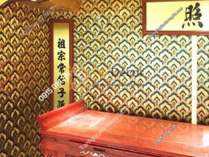Giấy dán tường họa tiết phật giáo trang trí đền chùa phòng thờ 3D195
