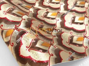 Giấy dán tường họa tiết phật giáo trang trí đền chùa phòng thờ 3D195 màu nâu