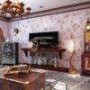 Giấy Dán Tường Hoa Hồng Continental Damascus 3D193 màu hồng trang trí phòng khách