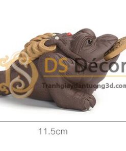 Kích thước Cóc 3 chân ngậm tiền màu đen DTT10