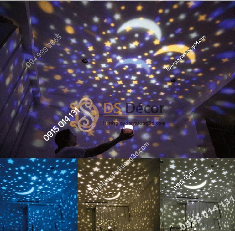 Quà tặng đèn ngủ tạo không gian 3D DPS1 mô hình trăng sao