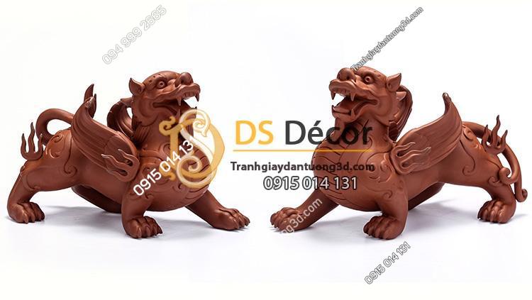 Tượng Kỳ lân trang trí DTT05 màu đỏ