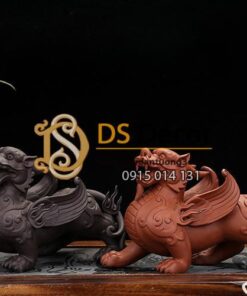 Tượng Kỳ lân trang trí DTT05 màu đỏ đen