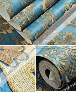 Be-mat-Giay-dan-tuong-hoa-dap-noi-co-dien-3D221-mau-xanh