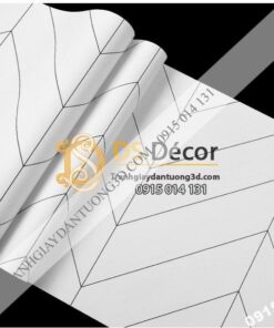 Bề mặt giấy dán tường sọc chéo trắng đen hiện đại 3D211