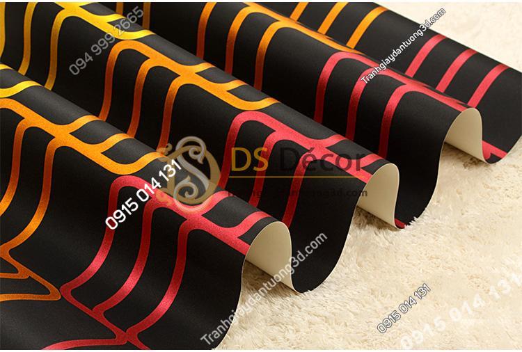 Bề mặt Giấy dán tường sọc vàng hồng quán bar hộp đêm 3D215