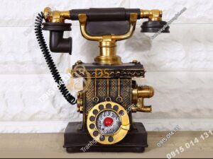 Điện thoại cổ trang trí quán cafe màu đen DC01