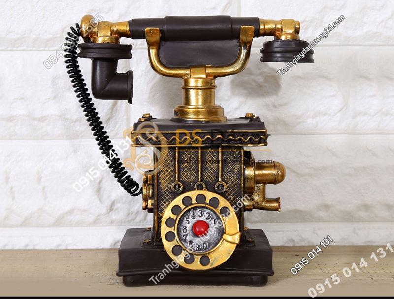 Điện thoại cổ trang trí quán cafe màu đen DC01