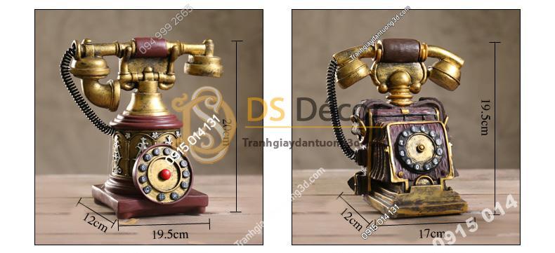 Kích thước Điện thoại cổ trang trí quán cafe DC01