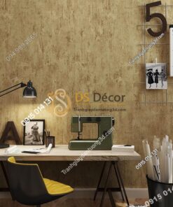 Giấy dán tường giả bê tông xi măng 3D217 màu nâu đậm
