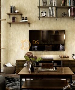 Giấy dán tường giả bê tông xi măng 3D217 màu nâu nhạt