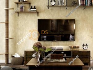 Giấy dán tường giả bê tông xi măng 3D217 màu nâu nhạt