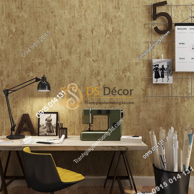 Giấy dán tường giả bê tông xi măng 3D217 màu nâu đậm