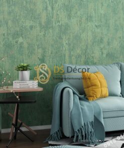Giấy dán tường giả bê tông xi măng 3D217 màu xanh