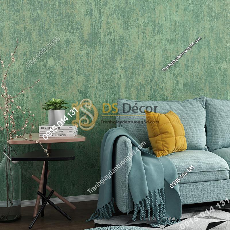 Giấy dán tường giả bê tông xi măng 3D217 màu xanh