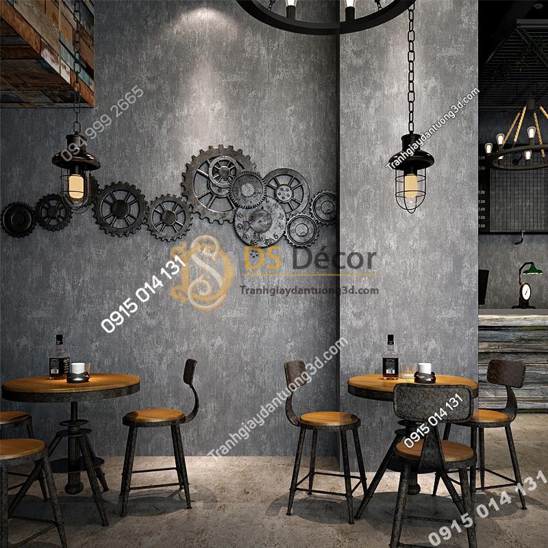 Giấy dán tường giả bê tông xi măng 3D217 màu ghi xám