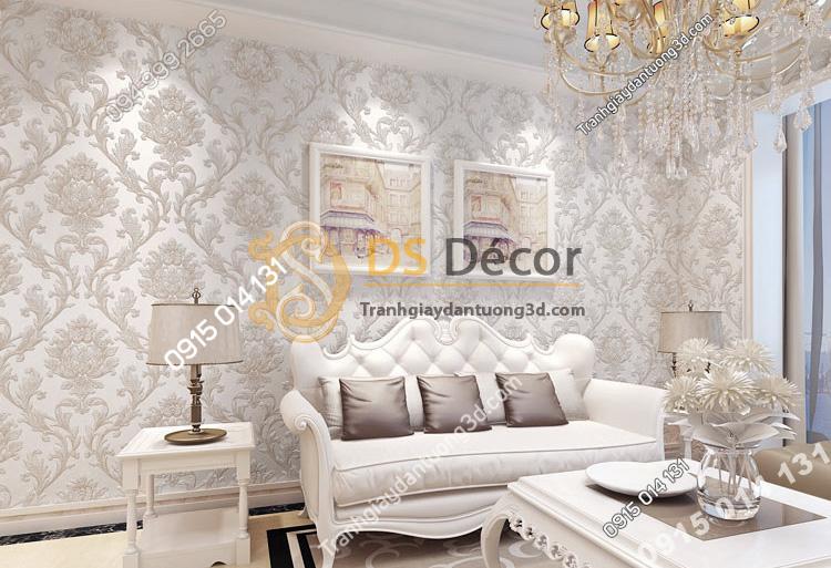 Giay-dan-tuong-hoa-co-dien-dap-noi-3D212-mau-hong nhat-trang-tri-phong-khach