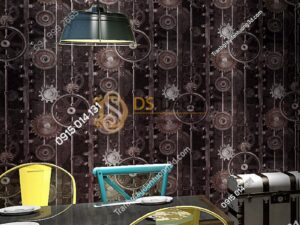 Giấy Dán Tường Họa Tiết Bánh Răng 3D218