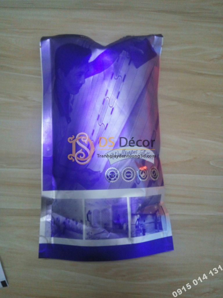 Mặt trước túi keo dán giấy dán tường dạng bột