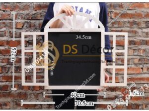Kích thước Cửa sổ gỗ trang trí quán cafe trà sữa CS01