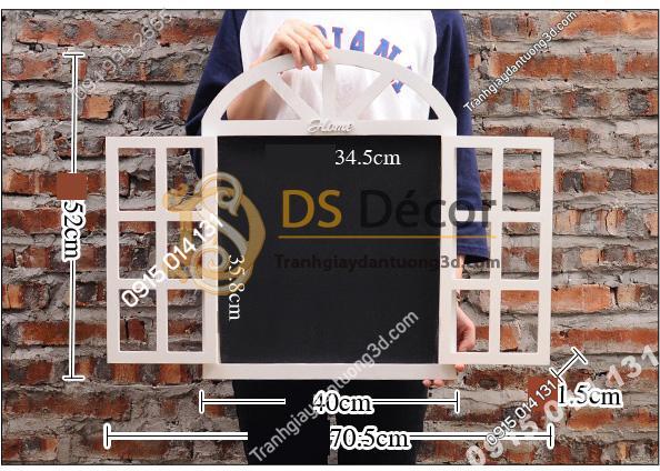 Kích thước Cửa sổ gỗ trang trí quán cafe trà sữa CS01
