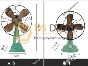 Kích thước Quạt con cóc cổ trang trí quán cafe DC02