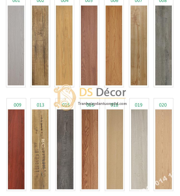 Các màu của Sàn nhựa giả gỗ PVC chống thấm mài mòn SG1