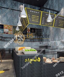 Giấy dán tường giả vách sắt hoen rỉ độc đáo 3D224 màu xanh