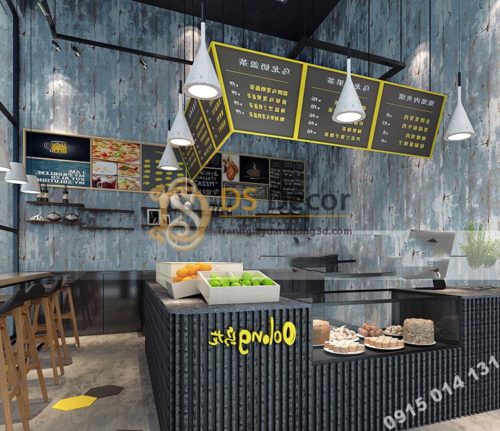 Giấy dán tường giả vách sắt hoen rỉ độc đáo 3D224 màu xanh