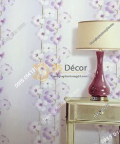 Giấy dán tường hoa cát đằng 3D235 trang trí phòng ngủ