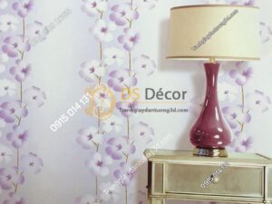 Giấy dán tường hoa cát đằng 3D235 trang trí phòng ngủ