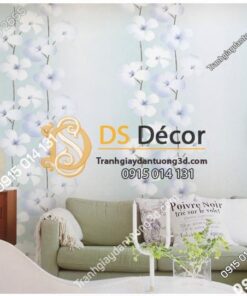 Giấy dán tường hoa cát đằng 3D235 trang trí phòng khách