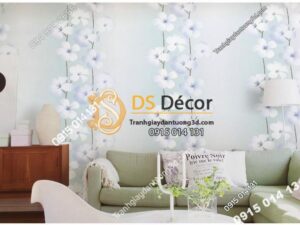Giấy dán tường hoa cát đằng 3D235 trang trí phòng khách
