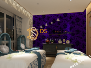Giay-dan-tuong-hoa-hong-3D232 màu tím spa