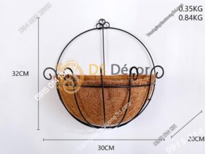 Kích thước Lẵng hoa rơm trang trí quán cafe trà sữa DC04 - 01