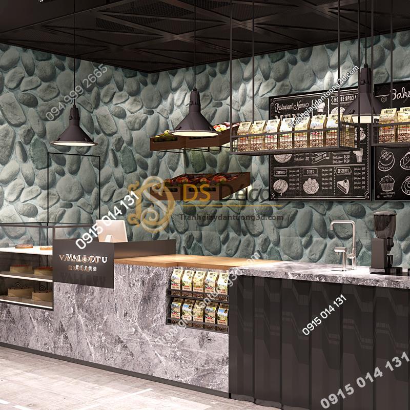 Giay dan tuong gia da soi 3D244 mau xam