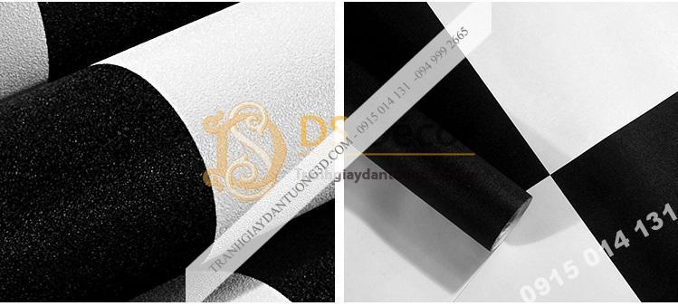 Mat Giay dan tuong caro o vuong trang den 3D243