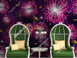 Giay dan tuong hoa kho lon cho Spa 3D249 mau hong