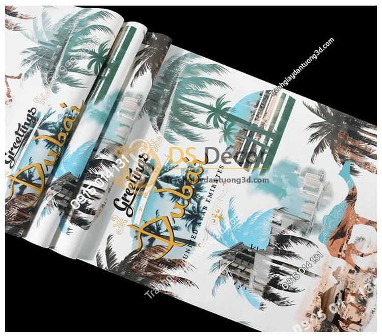 Bề mặt Giấy dán tường họa tiết Dubai sa mạc 3D260