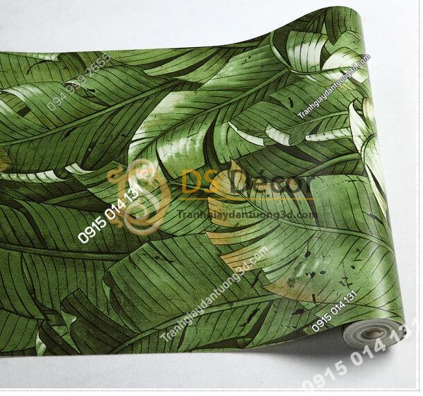 Bề-mặt-Giấy-dán-tường-họa-tiết-lá-chuối-dân-dã-3D262