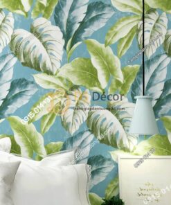 Giấy dán tường lá chuối xanh 3D258