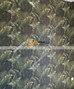 Thi công Giấy dán tường họa tiết lá chuối dân dã 3D262