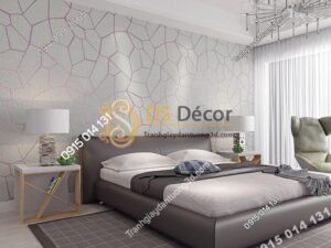 Giấy dán tường họa tiết vế nứt 3D274 màu xám dán phòng ngủ